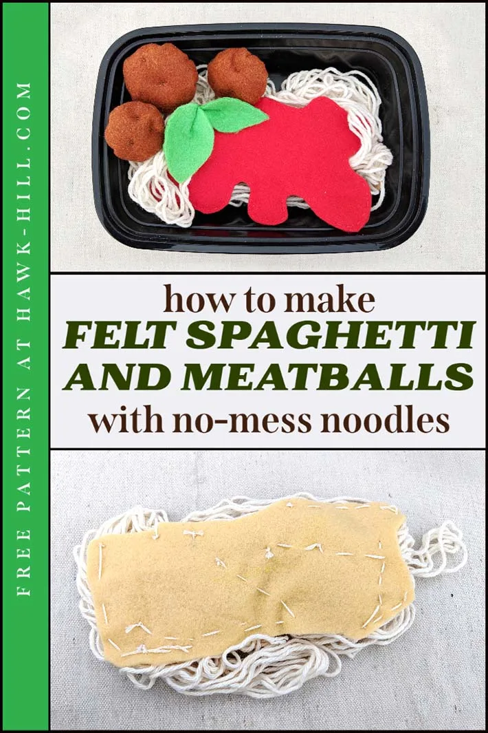 felt-spaghetti and meatballs free pattern and tutorial