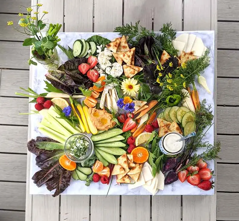 Abundance is the key to creating visually stunning grazing platters from your garden.
