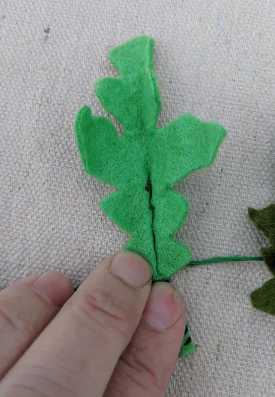 Felt arugula leaves can be dried flat
