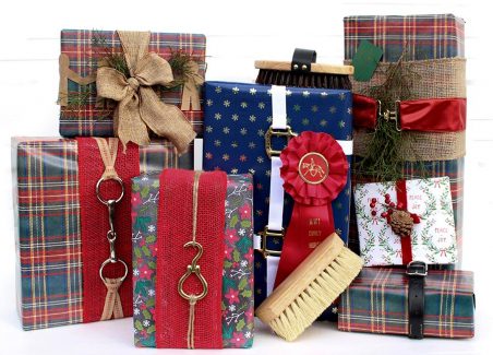 equestrian wrapping on gifts